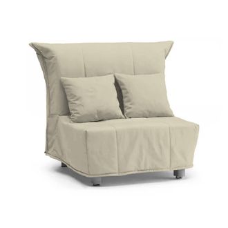 Talamo Italia Sofa Cama Dabargi, Sof&aacute; Individual, 100% Made In Italy, Sill&oacute;n De Sal&oacute;n Con Apertura Trolley, En Tela Acolchada, Con Almohadas Incluidas, Cm 85x90h85,