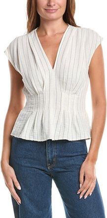 Max Studio Sleeveless V-Neck Linen-Blend Top