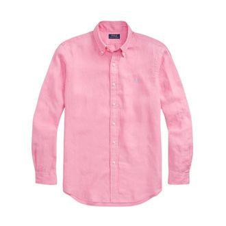 Polo Ralph Lauren Heren, Overhemden, Roze, Maat: 2XL Linnen
