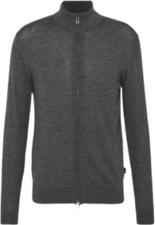 Emporio Armani Sweatshirt met rits - Heren - Sweatshirts & Hoodies - Grijs - Maat: 3XL