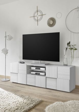 Inosign Lowboard »Dama Breite 181 cm, TV-Board 2 Türen, 1 Schubkasten, TV-Schrank« Front in 3D-Optik, viel Stauraum, verschiedene Farben