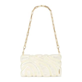 Cult Gaia Shoulder Bags, female, White, Size: ONE SIZE Aura Clutch