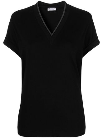 Brunello Cucinelli Brunello Cucinelli Cotton V Necked T Shirt