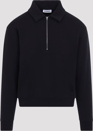 Jil Sander sweatshirt met halve rits