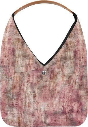 Generic Pink Vintage Mottled Pattern Reusable Lightweight Grocery Bags - Foldable Into Compact Pouch, Washable & Sturdy, Multipurpose for Shopping and Travel