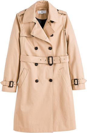 La Redoute Collections Lange trenchcoat met knoopsluiting