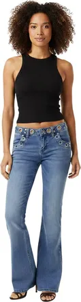 The Ragged Priest Denim bootcut-jeans voor dames (Blauw)
