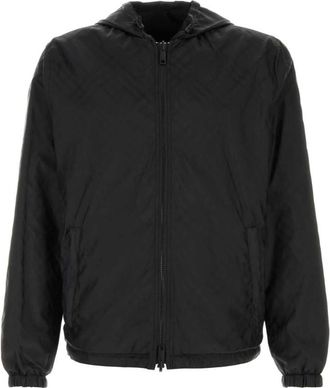 Burberry Black Printed Hood Jacket