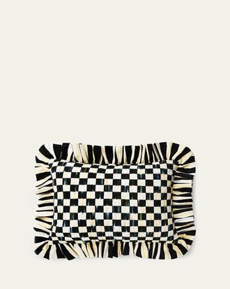 MacKenzie-Childs Courtly Check Ruffle Lumbar Pillow