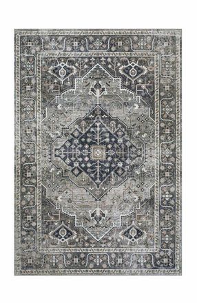 Jonathan Y Designs Alacati Ogee Medallion Machine-Washable Area Rug in Dark Gray/light Gray at Nordstrom, Size 2Ft 0In X 8Ft 0In