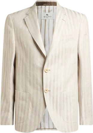 Etro Giacca monopetto a righe - Toni neutri