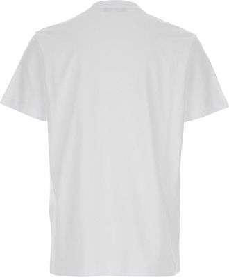 Versace Mens T-Shirt Crew Neck White Cotton T-Shirts And Polos