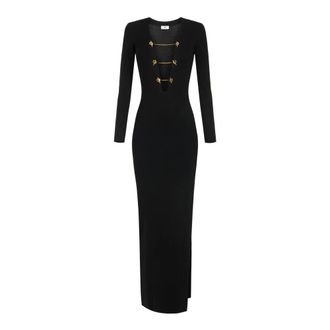 Elisabetta Franchi Dames, Jurken, Zwart, Maat: XS Viscose