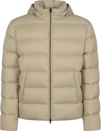 Herno Bomberjack in Ecoage - Heren - Winterjassen - Beige - M - Nylon - Jassen