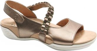 H&auml;lsa Footwear Womens Destiny Ankle Strap Sandals In Bronze