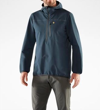 Fj&auml;llr&auml;ven Bergtagen Stretch Half Zip Jacket In Mountain Blue
