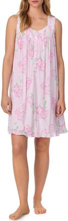 Eileen West Sleeveless Chemise Nightgown in Pink/floral at Nordstrom, Size X-Large