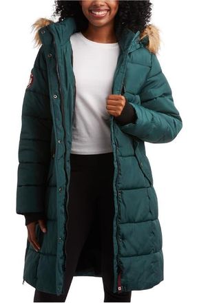 Canada Weather Gear Womens Heavyweight Long Parka Jacket in Ponderosa Green at Nordstrom, Size 1X