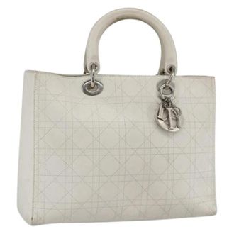 Dior Pre-owned Handbags, female, White, Size: ONE SIZE Pre-owned Vintage Hand Bag