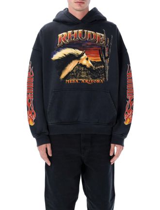 Rhude Black Graphic Pullover