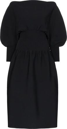 Bottega Veneta Pouf Sleeve Flared Midi Dress, Brand Size 38 (US Size 6)