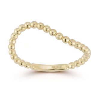 Ember Fine Jewelry 14K Gold Beaded Wave Ring