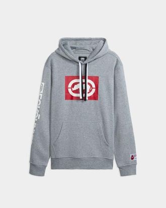 Ecko Iconic Logo Hoodie in Grey Heather at Nordstrom, Size Large
