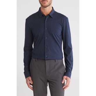 BOSS Roan Kent Long Sleeve Button-Up Shirt in Blue at Nordstrom Rack, Size Medium