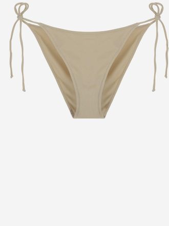 MC2 Saint Barth Womens Adjustable Drawstring Bikini Briefs Beige Polyamide Swimwear Sea Clothing