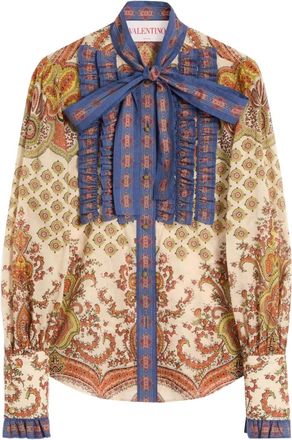 Valentino Garavani Camicia con stampa Medaglioni Voyage Imaginaire - Toni neutri