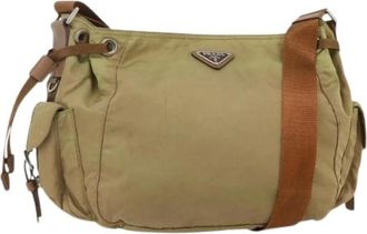 Prada Pre-owned Cross Body Bags, female, Green, Size: ONE SIZE Pre-owned Vintage Shoulder Bag