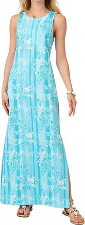 Lilly Pulitzer Melodie Maxi Dress In Capri Blue Roseys Petals