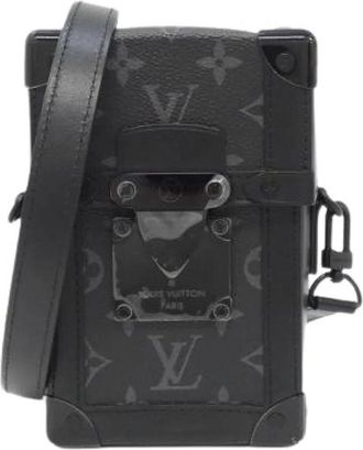 Louis Vuitton Pre-owned Monogram Eclipse Vertical Trunk Wearable Wallet Shoulder Bag - Heren - Vintage Schoudertas - Zwart - ONE Size - Vintage