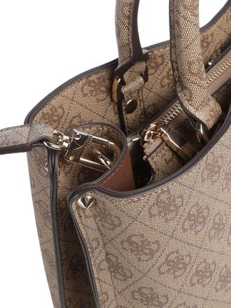 Guess Womens Satchel Latte Logo Polyurethane Satchel-bags