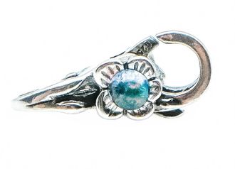 Trollbeads Womens Flower Dichroic Lock Clasp In Silver