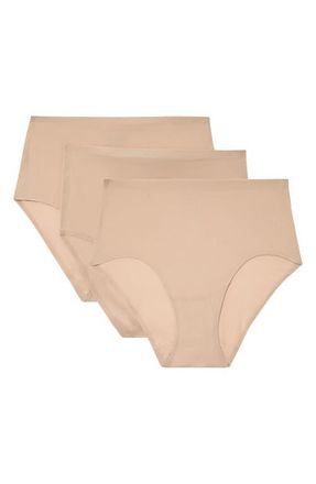 Chantelle Soft Stretch 3-Pack High Cut Briefs in Ultra Nude at Nordstrom