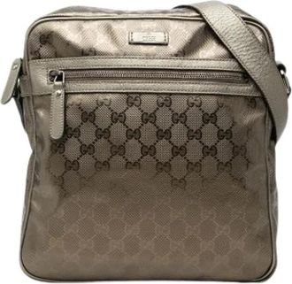 Gucci Pre-owned Vintage Crossbody Bag - Dames - Vintage Schoudertas - Geel - ONE Size - Leer - Vintage