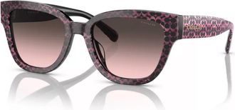 Coach Womens Hc8379U Sunglasses In Ruby Pearl Signature C / Grey Rose Gradient
