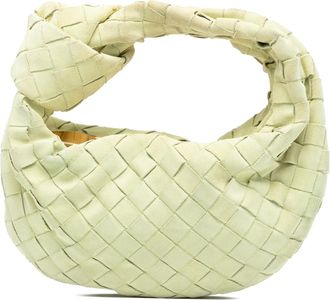 Bottega Veneta Pre-owned Womens Mini Suede Intrecciato Jodie - Yellow Leather - One Size