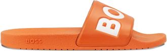 BOSS logo-detail flip-flops - men - PVC/Polyurethane/Polyurethane/Rubber - 43 - Orange