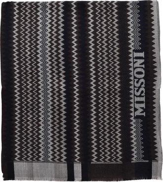 Missoni Brown Beige Wool Scarf