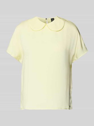 Marc Cain Blusenshirt aus Satin mit Umlegekragen in Hellgelb, Gr&ouml;&szlig;e 34