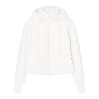 A|X Armani Exchange Gewatteerde Nylon Hoodiejas - Dames - Winterjassen - Wit - S - Nylon - Jassen