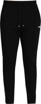 BOSS logo-detail zip-cuffed track pants - Black