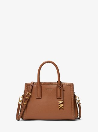 Michael Kors Laila Small Studded Leather Satchel