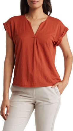 Bobeau Dolman Sleeve Piqué T-Shirt in Picante at Nordstrom Rack, Size Small