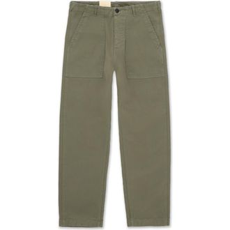 Fortela Newfatigue Herringbone Cotton Fatigue Trousers in Green at Nordstrom, Size 30 Eu