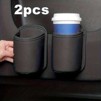 OEM Soporte Para Portavasos Y Soporte Para Tel&eacute;fono Para Coche - Organizador De Cuero Sint&eacute;tico