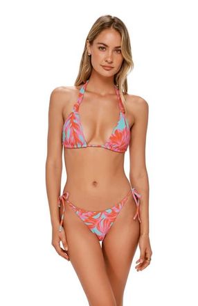 Swim Systems McKenna Tie Side Bikini Swim Bottoms in Palm Daze Rib at Nordstrom, Size X-Small