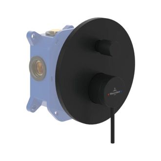 Villeroy & Boch Villeroy&boch - Frontal mecánico con desviador villeroy et boch Loop & Friends Negro Mate + cuerpo empotrado